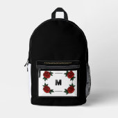 Benutzerdefiniertes "M" Monogramm mit schwarzem Hi Bedruckter Rucksack (Vorderseite)