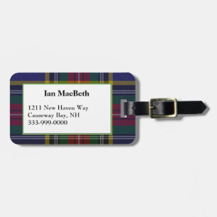 Benutzerdefiniertes MacBeth-Tartan-Schottenmuster- Gepäckanhänger