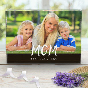 Benutzerdefiniertes Mama-Moderne-Schrift Establish Fotoblock