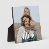 Benutzerdefiniertes Mama-Modernes-Script-Foto Fotoplatte (Vorderseite)