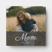 Benutzerdefiniertes Mama Modernes Skript Foto Fotoplatte (Vorderseite)