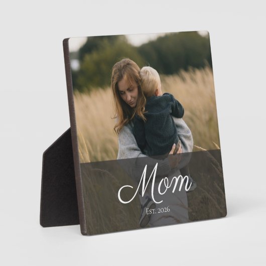Benutzerdefiniertes Mama Modernes Skript Foto Fotoplatte (Vorderseite)