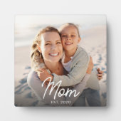 Benutzerdefiniertes Mama Modernes Skript Foto  Fotoplatte (Vorderseite)