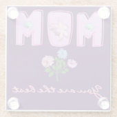 Benutzerdefiniertes Mama-Typografie-Design, Glasuntersetzer (Rückseite)