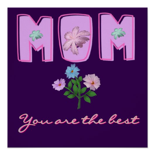 Benutzerdefiniertes Mama-Typografie-Design,  Poster (Vorderseite)