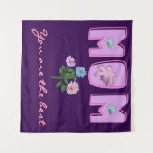 Benutzerdefiniertes Mama-Typografie-Design,  Wandteppich (Vorderseite (Horizontal))