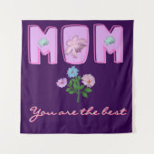 Benutzerdefiniertes Mama-Typografie-Design,  Wandteppich (Vorderseite)