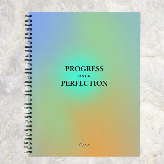 Benutzerdefiniertes Manifestations-Gradient-Aura-Z Notizblock