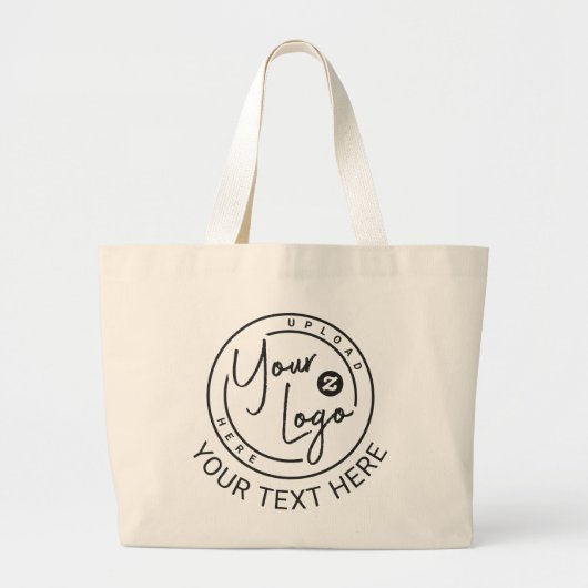 Benutzerdefiniertes Markenlogo Geschäft Jumbo Stoffbeutel (Vorne)