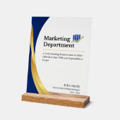Benutzerdefiniertes Marketing Acrylschild (Winkel)