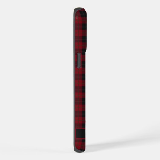 Benutzerdefiniertes Maroon Red Green Black Checker iPhone Hülle (Rechte Seite)