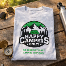 Benutzerdefiniertes Matching Happy Campers T-Shirt