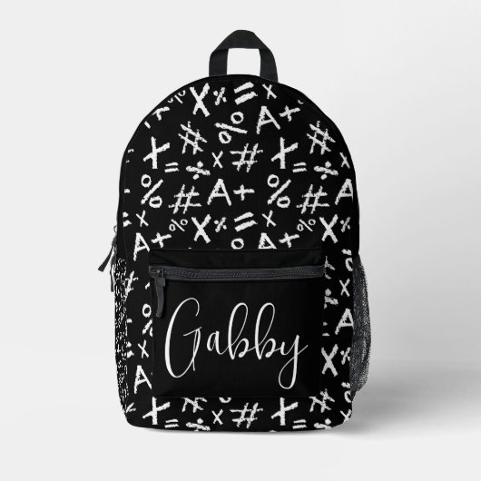 Benutzerdefiniertes mathematisches Muster Bedruckter Rucksack (Vorderseite)