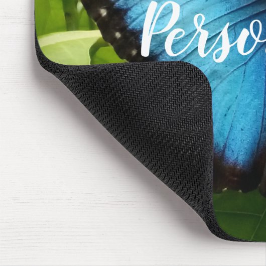 Benutzerdefiniertes Mauspad mit blauem Morpho-Schm (Ecke)