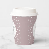 Benutzerdefiniertes Mauve-Minimal-Firmenlogo Pappbecher (Links)