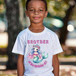 Benutzerdefiniertes Meerjungfrau Bruder des Geburt T-Shirt