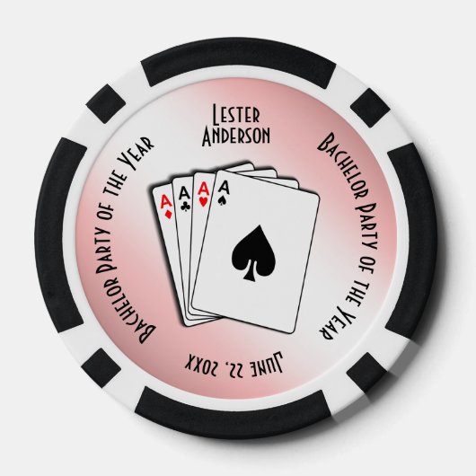 Benutzerdefiniertes Memento Blush-Touch Pokerchips (Rückseite)