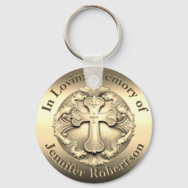 Benutzerdefiniertes Memorial mit Cross-Schlüsselan Schlüsselanhänger