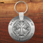 Benutzerdefiniertes Memorial mit Cross-Schlüsselan Schlüsselanhänger (Vorderseite)