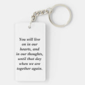 Benutzerdefiniertes Memorial mit Foto Schlüsselanhänger (Rückseite)