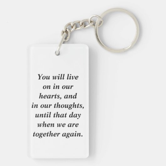 Benutzerdefiniertes Memorial mit Foto Schlüsselanhänger (Rückseite)