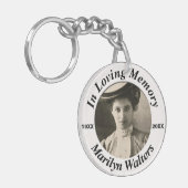 Benutzerdefiniertes Memorial mit Foto Schlüsselanhänger (Vorderseite links)