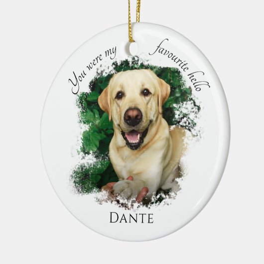 Benutzerdefiniertes Memorial Sie waren mein Favori Keramik Ornament (Links)