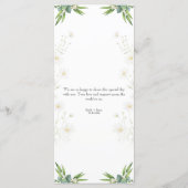 Benutzerdefiniertes Menü Eukalyptus daisem Theme F Menükarte (Rückseite)