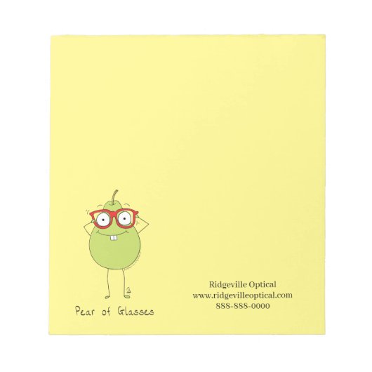 Benutzerdefiniertes Merkblatt für das Büro für Aug Notizblock (Vorderseite)