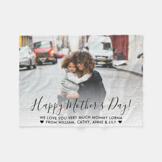 Benutzerdefiniertes Message-Foto für einfache Glüc Fleecedecke (Vorderseite (Horizontal))