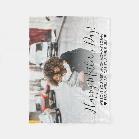 Benutzerdefiniertes Message-Foto für einfache Glüc Fleecedecke (Vorderseite)