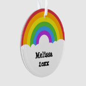 Benutzerdefiniertes Message-Foto Regenbogen und Wo Ornament (Vorderseite)