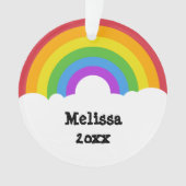 Benutzerdefiniertes Message-Foto Regenbogen und Wo Ornament (Vorderseite)
