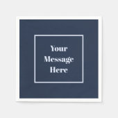 Benutzerdefiniertes Message Navy und Light Blue Pa Serviette (Vorderseite)