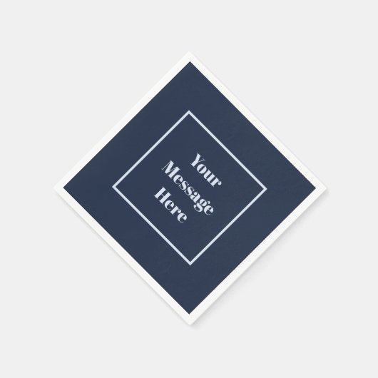Benutzerdefiniertes Message Navy und Light Blue Pa Serviette (Ecke)