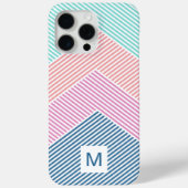 Benutzerdefiniertes Mini-Grün-Rosa-Orangenstreifen Case-Mate iPhone Hülle (Rückseite)