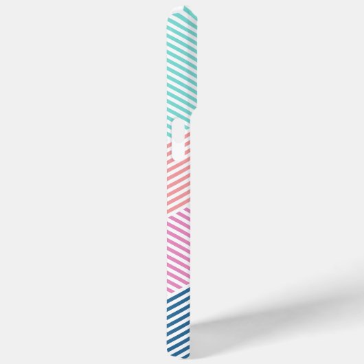 Benutzerdefiniertes Mini-Grün-Rosa-Orangenstreifen Case-Mate iPhone Hülle (Rückseite / Rechts)