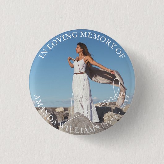 Benutzerdefiniertes Minimal Einfaches Keepake-Foto Button (Vorderseite)