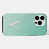 Benutzerdefiniertes Minimal Gradient Teal Modernes iPhone Hülle (Rückseite (Horizontal))