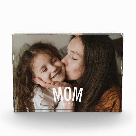 Benutzerdefiniertes Minimal Modernes Mama Etablier Fotoblock (Vorderseite)