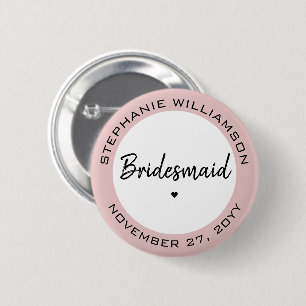 Benutzerdefiniertes minimalistisches Brautjungfer- Button