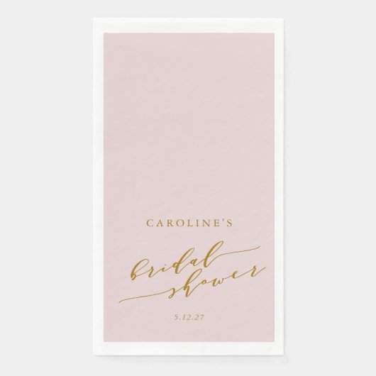 Benutzerdefiniertes Minimalistisches elegantes ros Serviette (Vorderseite)