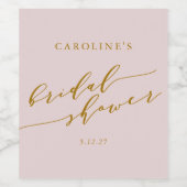 Benutzerdefiniertes Minimalistisches elegantes ros Weinetikett (Einzelnes Label)