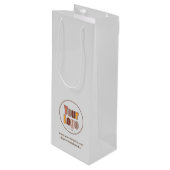 Benutzerdefiniertes Minimalistisches Firmenlogo Geschenktüte Für Weinflaschen (Vorderseite Schrägansicht)