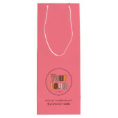 Benutzerdefiniertes Minimalistisches Firmenlogo Geschenktüte Für Weinflaschen (Rückseite)