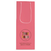 Benutzerdefiniertes Minimalistisches Firmenlogo Geschenktüte Für Weinflaschen (Vorderseite)