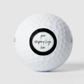 Benutzerdefiniertes Minimalistisches Firmenlogo Golfball (Vorderseite)