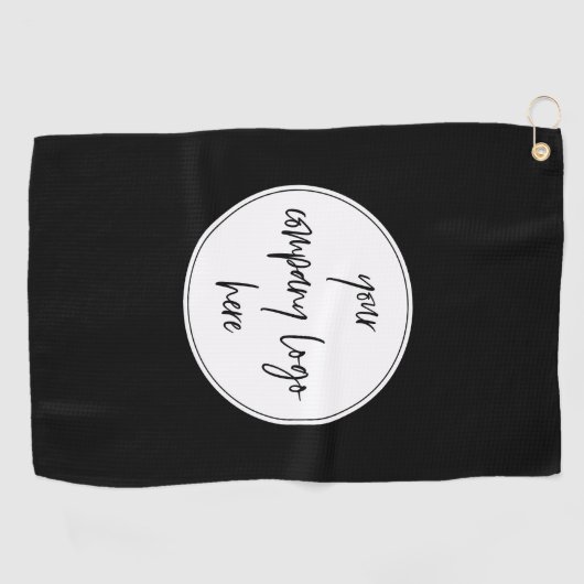 Benutzerdefiniertes Minimalistisches Firmenlogo Golfhandtuch (Horizontal)