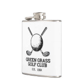 Benutzerdefiniertes Minimalistisches Golf Club Log Flachmann (Links)