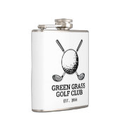 Benutzerdefiniertes Minimalistisches Golf Club Log Flachmann (Rechts)